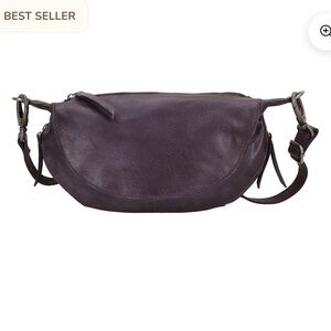 Latico Crosby Leather Sling Bag eggplant